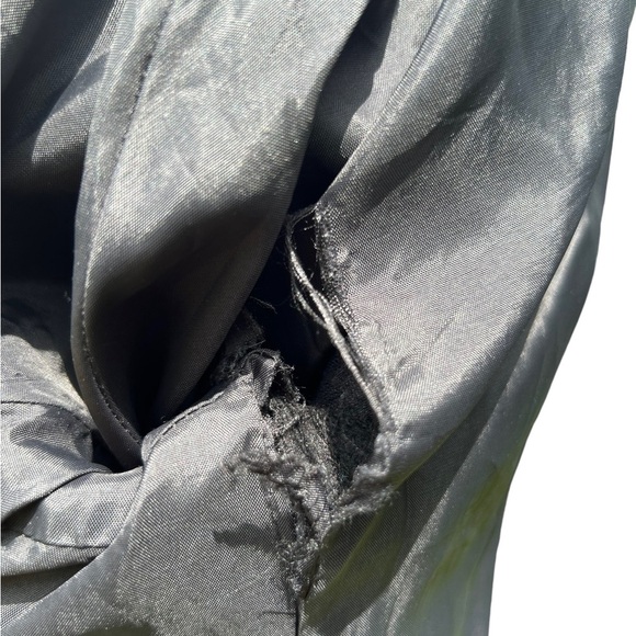 Madewell Zip Front Long Sleeve Wool Blend Vegan Leather Trim Coat - Picture 13 of 13